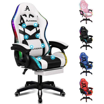 Gaming Stuhl mit LED RGB Beleuchtung und