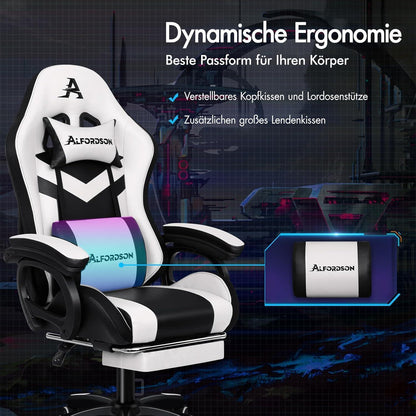 Gaming Stuhl mit LED RGB Beleuchtung und