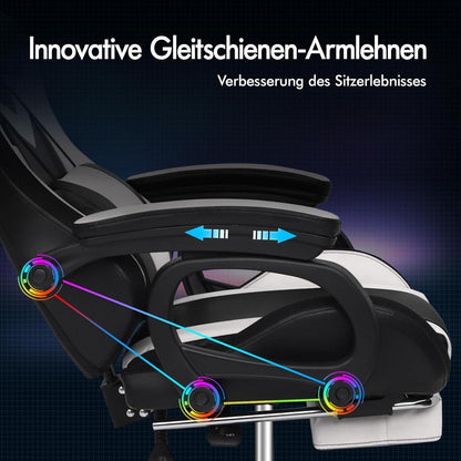 Gaming Stuhl mit LED RGB Beleuchtung und