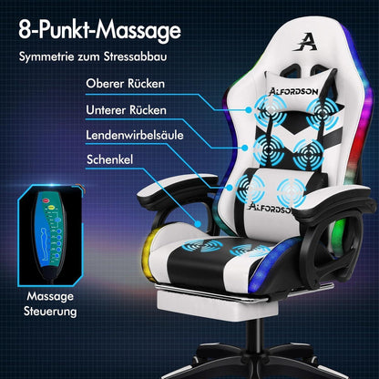 Gaming Stuhl mit LED RGB Beleuchtung und