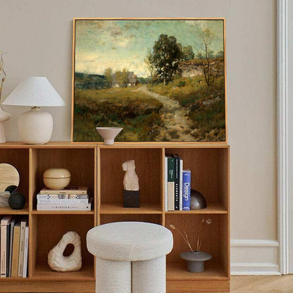 Leinwand Bilder Vintage Natur Landschaft Holzrahmen 30x40cm