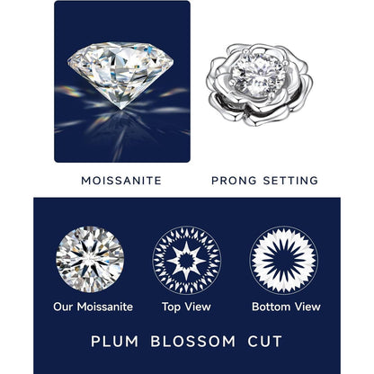 Halskette Herz Moissanite 1 Karat Silber 925 Rosegold Geschenk für Frauen