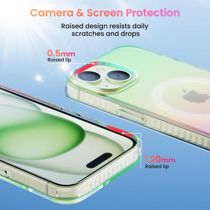 iPhone 15 Hülle ORNARTO Hue Magsafe Anti-Vergilbung Case - Polarlicht