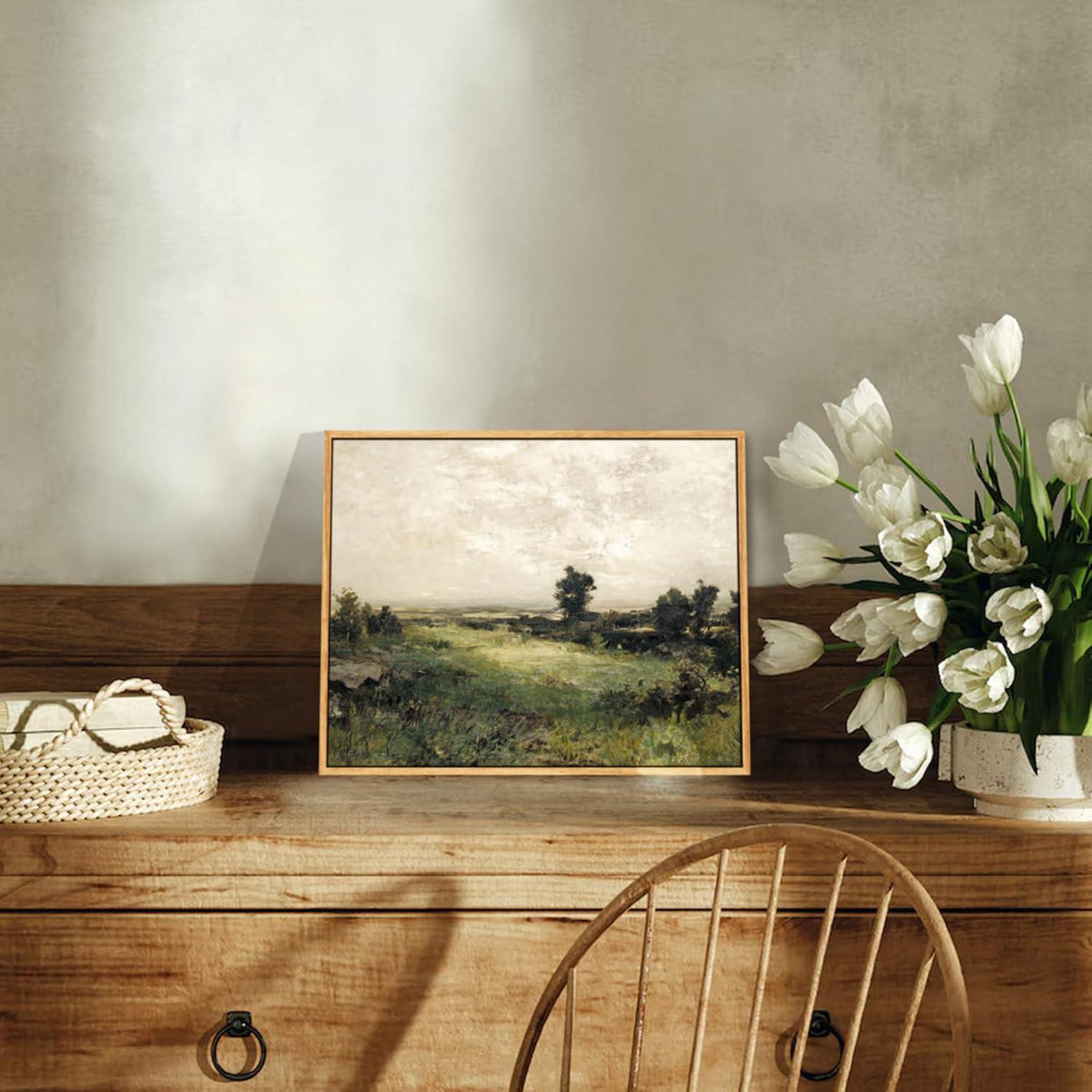 Vintage Leinwand Bilder mit Holzrahmen 20x25 cm Wohnzimmer