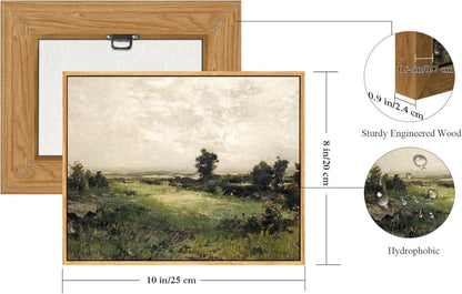 Vintage Leinwand Bilder mit Rahmen 20x25 cm Wohnzimmer Schlafzimmer Natur