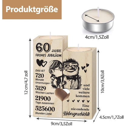 Diamantene Hochzeit 60. Geburtstag Kerzenständer Deko
