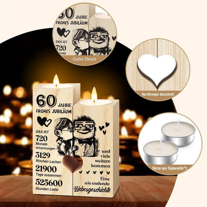 Diamantene Hochzeit 60. Geburtstag Kerzenständer Deko