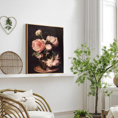 Vintage Leinwandbild mit Holzrahmen 30x40 cm - Wohnzimmer