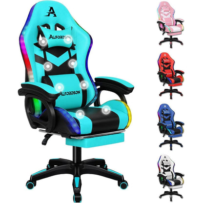 Gaming Stuhl RGB LED Massage Gaming Chair mit
