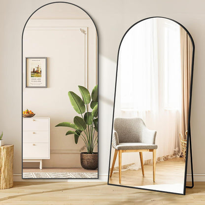 Großer Standspiegel 192x85cm mit schwarzem Rahmen – Wand & Boden