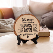 Silberhochzeit Holzplakette 25. Hochzeitstag Geschenk für