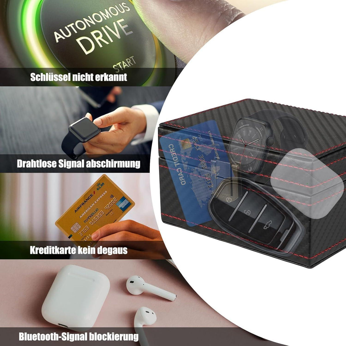 Autoschlüssel Faraday Box – Anti-Diebstahl Schutzbox für Schlüssel