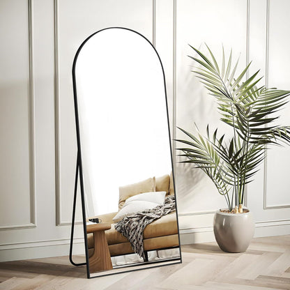 Ganzkörperspiegel 165x60cm – Stand-, Wand- & Bodenspiegel Schwarz