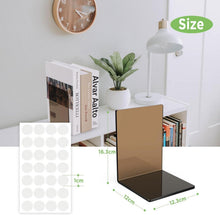 6er Set Acryl Buchstützen Braun Transparent Rutschfest