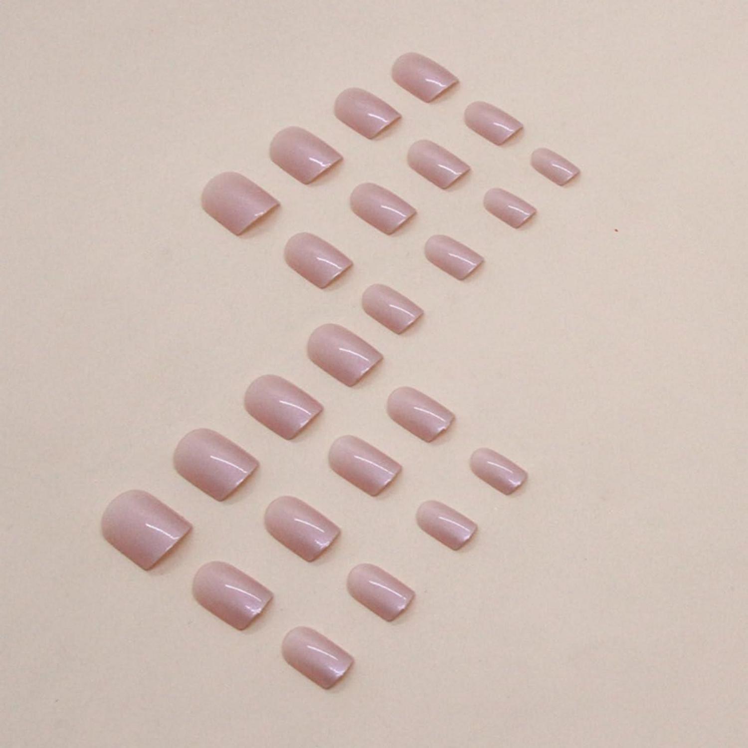 24er Set Pink Metallic Press on Nägel - Glossy Kunstnägel