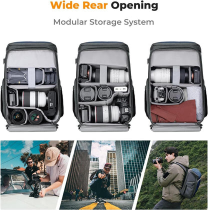Kamerarucksack 25L mit 16Zoll-Laptopfach für Canon Nikon