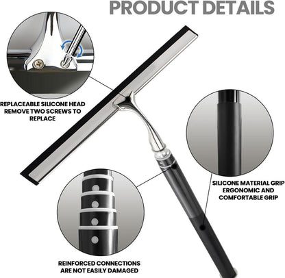 Duschabzieher Set ohne Bohren 35cm-153cm einziehbar