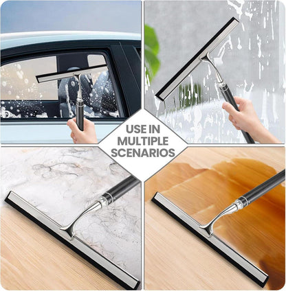 Duschabzieher Set mit Teleskopstange 35cm Breit Streifenfrei Dusche Bad Fenster