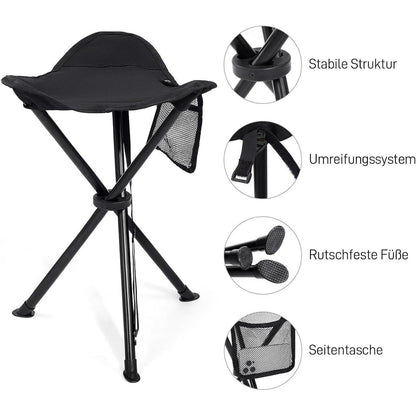 Klapphocker 53cm hoch, 102kg belastbar, ultraleicht mit Tasche