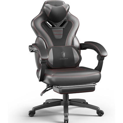 Dowinx Gaming Stuhl mit Massage und Fußstütze Schwarz
