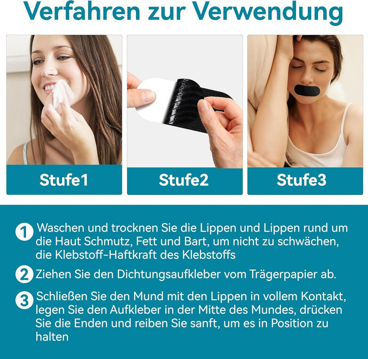 Anti Schnarch Mundpflaster 50 Stück Schlaf Tape Schnarchstopper