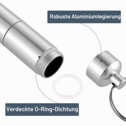 2er-Set Pillendose Schlüsselanhänger Wasserdicht, 3 Fächer