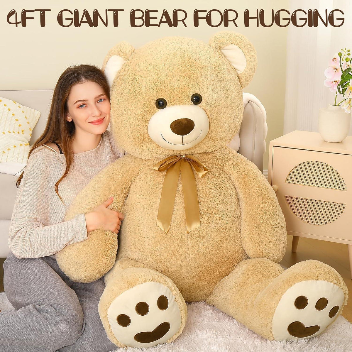 Riesiger Kuschelteddybär 120cm - Weiches Plüschtier Geschenk