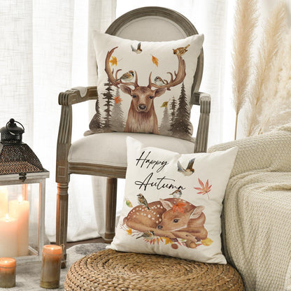 Artoid Wildtiere Kissenbezüge 4er Set 45x45 cm Beige