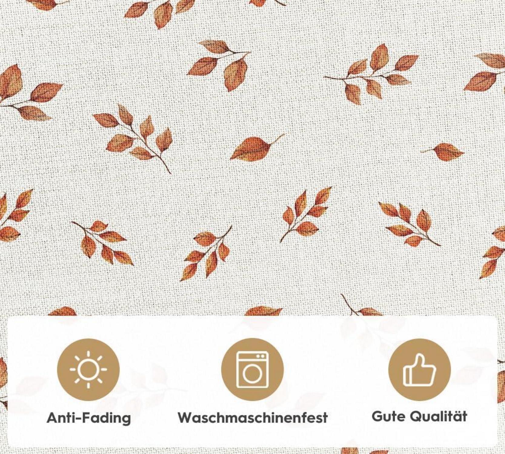 Herbst Blätter Eukalyptus Orange Kürbisse Tischdecke 85x85cm