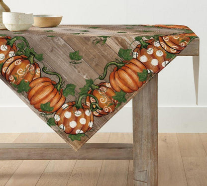 Artoid Herbst Kürbisse Tischdecke 85x85 cm Braun