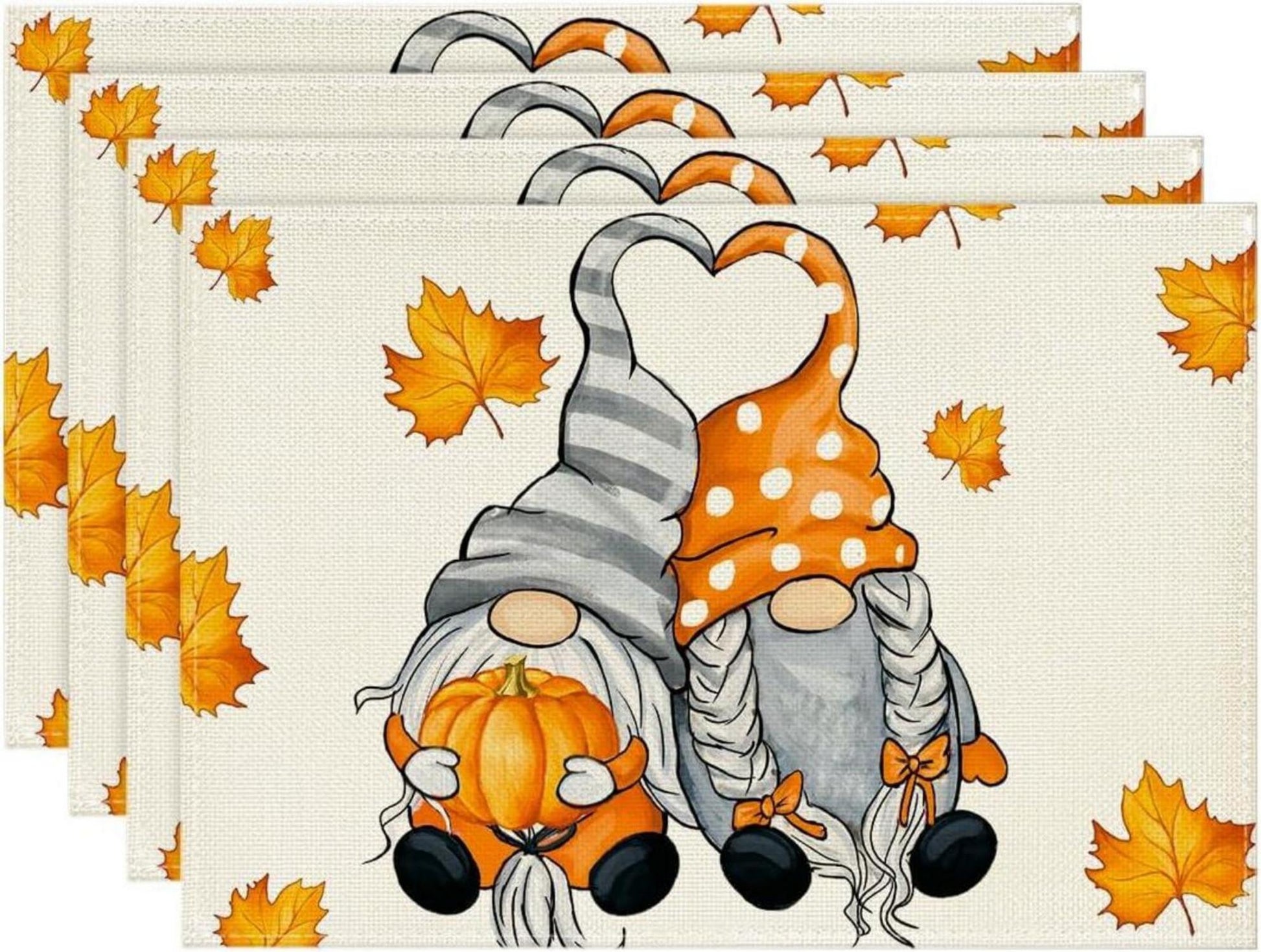 Herbstliche Platzsets 4er Set 30x45cm Deko Tischsets Urlaub