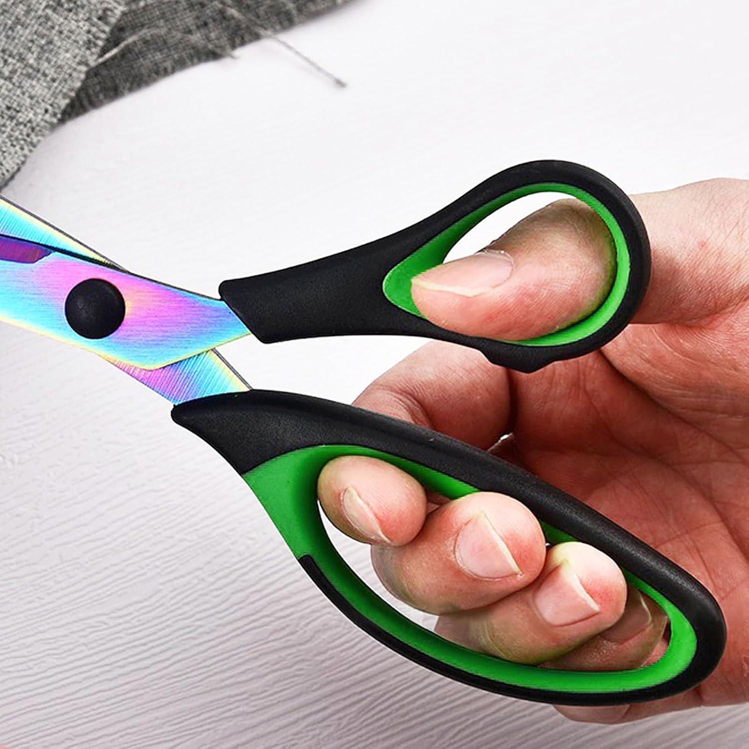 CCR Büro-Schere Titan-Beschichtung 3er Set - Rostfrei, scharf, ergonomisch