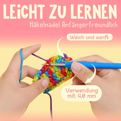 Regenbogen Baumwollgarn 1 Pack Dickes Häkelgarn Anfänger Set
