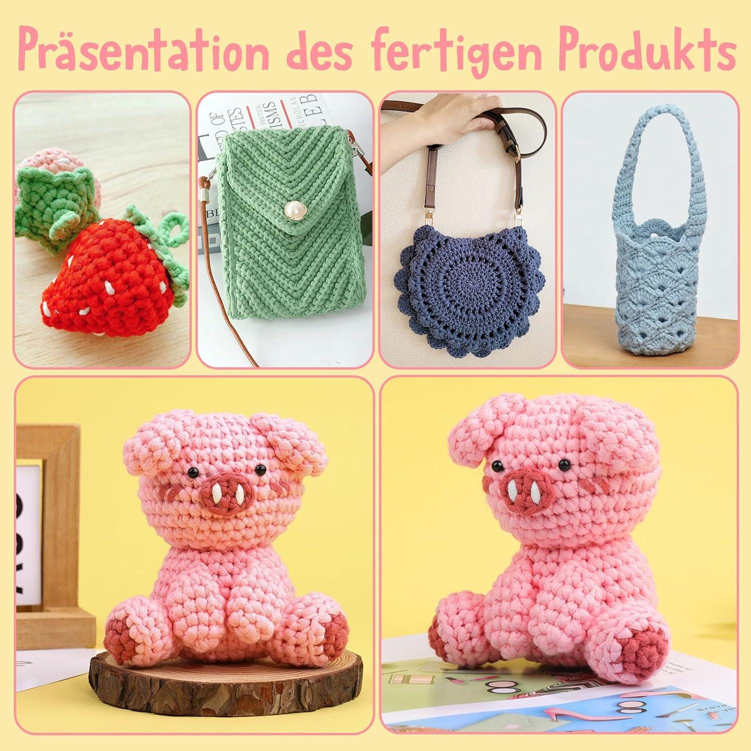 Regenbogen Baumwollgarn 1 Pack Dickes Häkelgarn Anfänger Set
