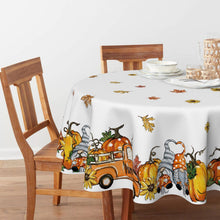Herbst Tischdecke Rund 140 cm Gelb, Fleckschutz, Artoid Mode