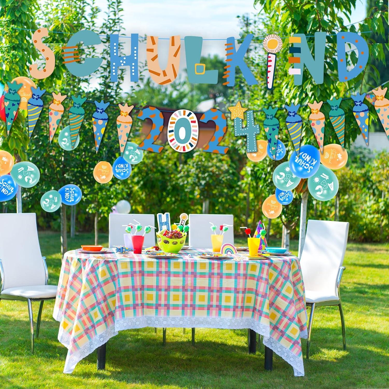 Deko Set Einschulung Schulkind Girlande Zuckertüten Luftballon
