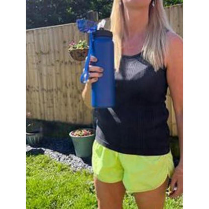 1L Thermosflasche mit Strohhalm aus Edelstahl