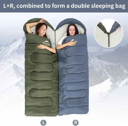 Deckenschlafsack 3 Jahreszeit Wasserdicht Ultraleicht Camping Wandern Outdoor 220 x 85cm Blau