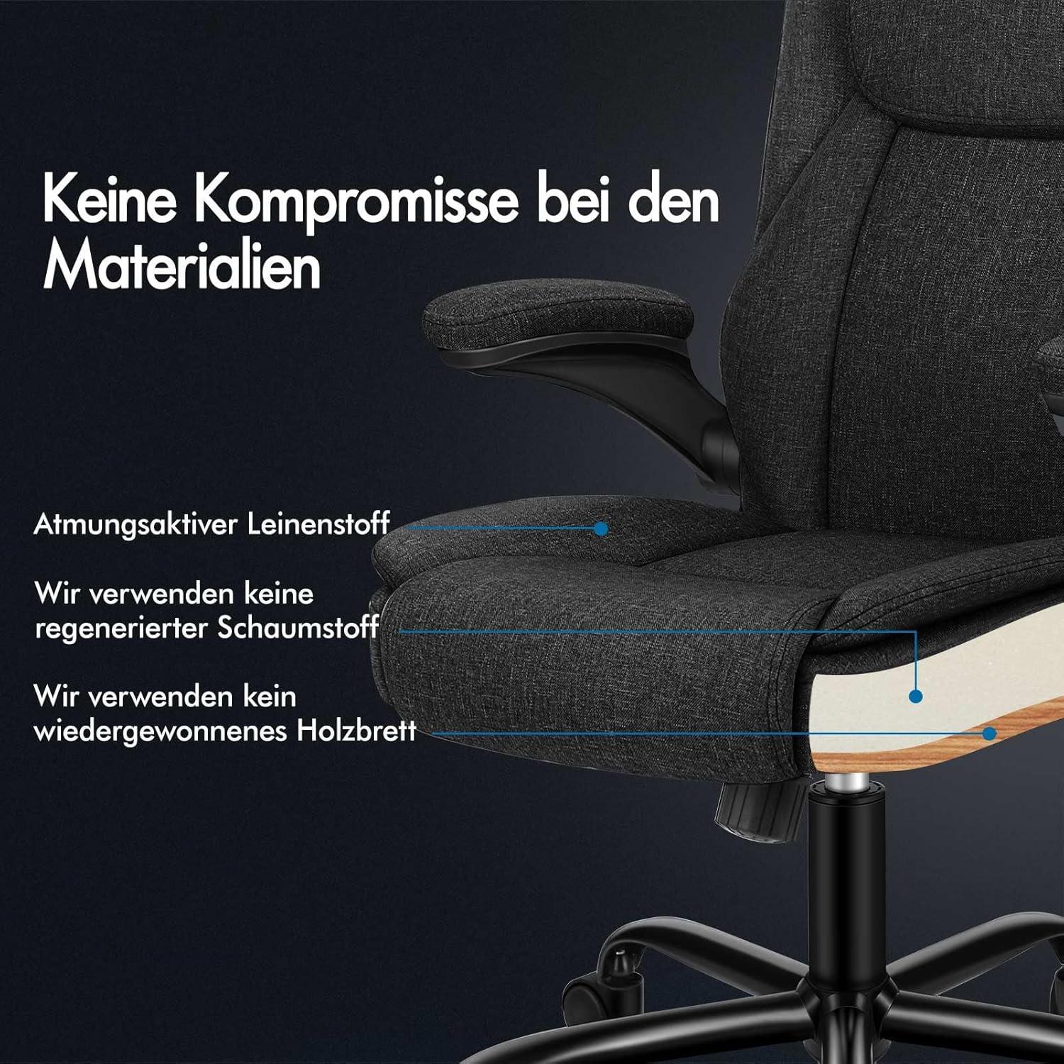 Ergonomischer Massage Bürostuhl Mid Back Schwarz 150kg