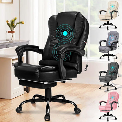 Ergonomischer Bürostuhl mit Massagefunktion, Schwarz