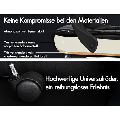 Ergonomischer Bürostuhl mit Massagefunktion, Schwarz