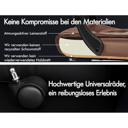 Ergonomischer Bürostuhl mit Massagefunktion und Fußstütze