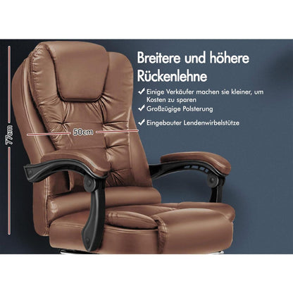 Ergonomischer Bürostuhl mit Massagefunktion und Fußstütze