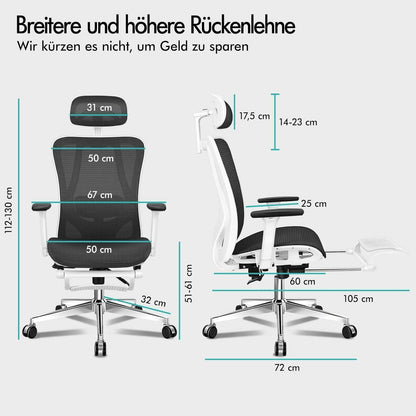 Ergonomischer Netz-Bürostuhl mit 3D-Armlehne und