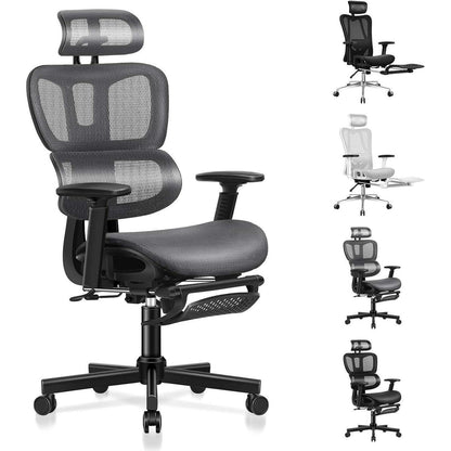 ALFORDSON Ergonomischer Netz-Bürostuhl mit 3D-Armlehne und