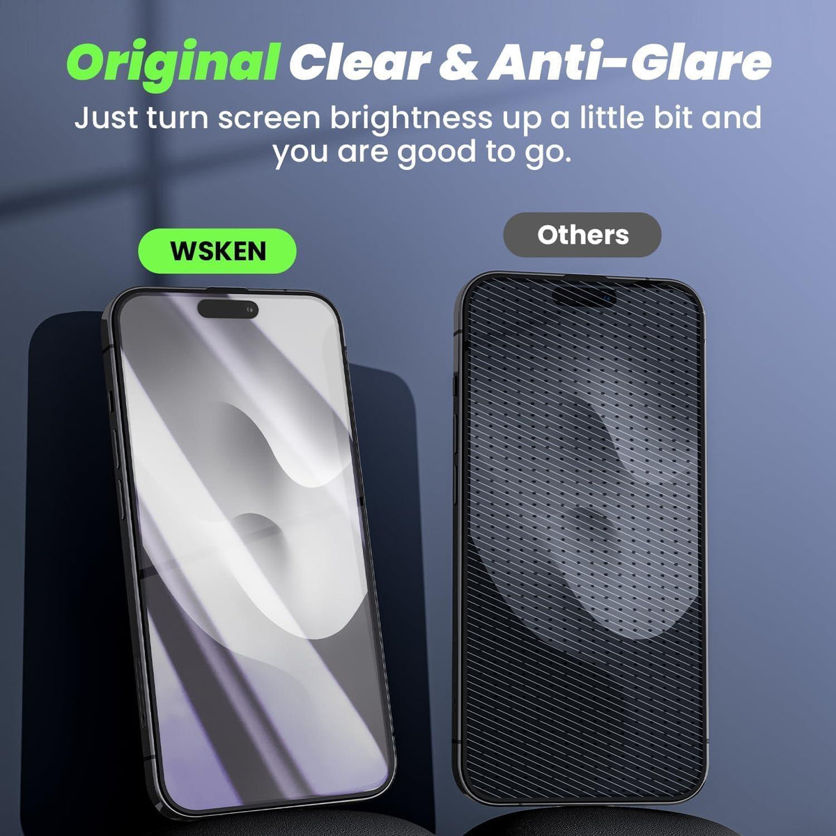 WSKEN Sichtschutzfolie iPhone 15 Pro Max Anti Spy 9H Privacy Panzer Glas