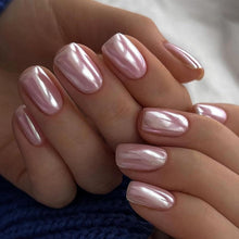 24er Set Rosa Aurora Kunstnägel Press on Nails square Fake Nails