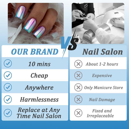 24 Stück Rosa Acryl Nägel Gelee Kurz Press on Nails