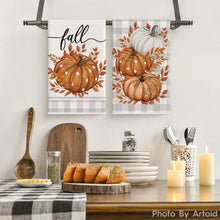 Herbstliche Küchentücher Set, Ahornblätter Orange