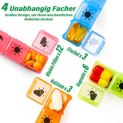 Yaklim Tablettenbox 7 Tage Große Fächer BPA Frei Pillendose